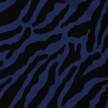 Viskose Webware Klara, Zebramuster, blau/schwarz